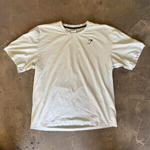 Gymshark Light Blue Crest Logo Dri Fit T Shirt • Athletic Streetwear • Size XL